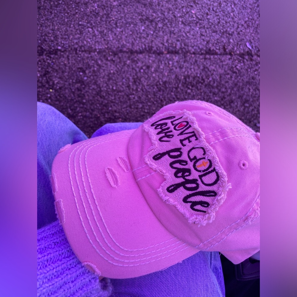 KBETHOS Pink Cap with Embroidered Message - Picture 4 of 11